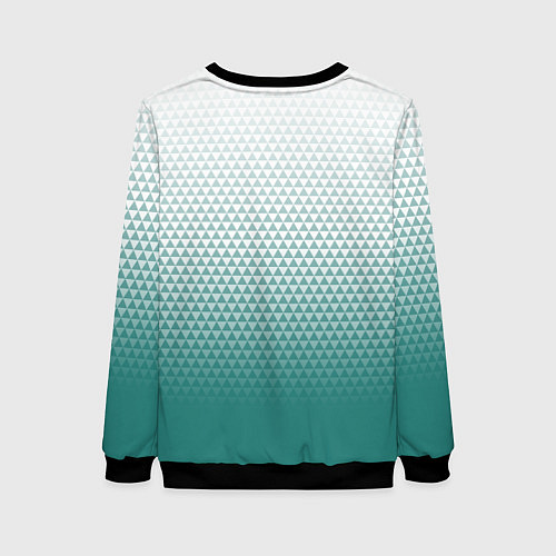 Женский свитшот Анахайм Дакс - зеленая геометрия / 3D-Черный – фото 2