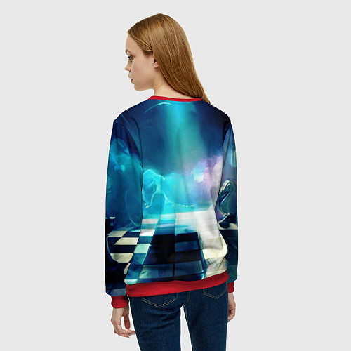 Женский свитшот Дымовая партия / 3D-Красный – фото 4