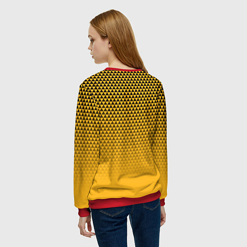 Женский свитшот Бостон Брюинз - паттерн треугольников / 3D-Красный – фото 4