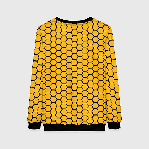 Женский свитшот Бостон Брюинз - желтые соты / 3D-Черный – фото 2