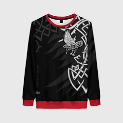 Свитшот женский Верные спутники Одина, цвет: 3D-красный