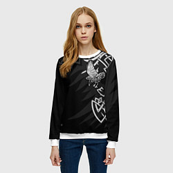 Свитшот женский Верные спутники Одина, цвет: 3D-белый — фото 2
