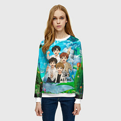 Свитшот женский Astro в аниме стиле, цвет: 3D-белый — фото 2