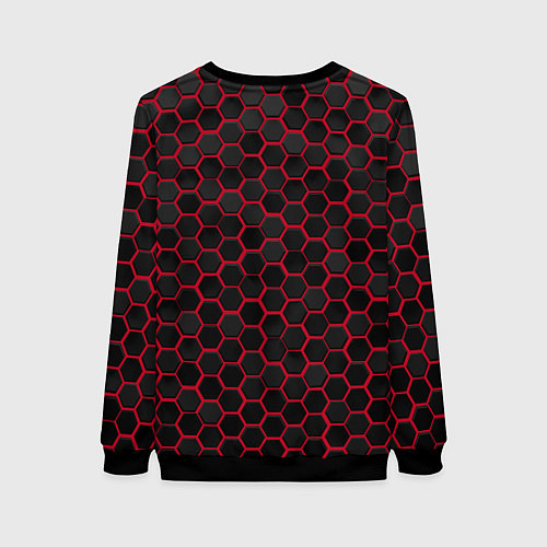 Женский свитшот Колорадо Эвеланш - соты с подсветкой / 3D-Черный – фото 2