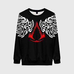 Женский свитшот Силуэт ворона - Aссасинс Крид