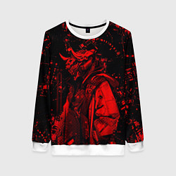 Свитшот женский Кибернетический Они, цвет: 3D-белый