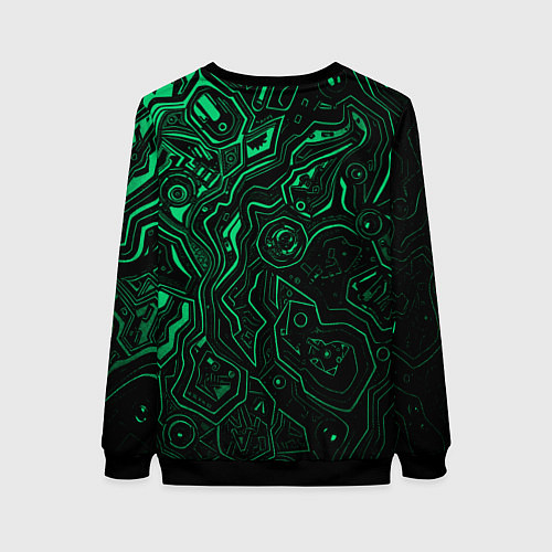 Женский свитшот Японский кибернетический Они / 3D-Черный – фото 2