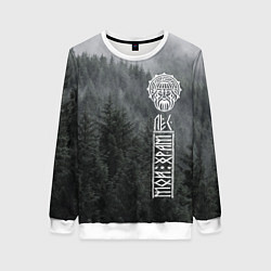 Свитшот женский Древние боги могучих лесов, цвет: 3D-белый
