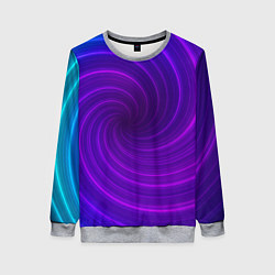 Свитшот женский Фиолетовая спираль, цвет: 3D-меланж