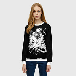 Свитшот женский Скелет с кружкой, цвет: 3D-белый — фото 2