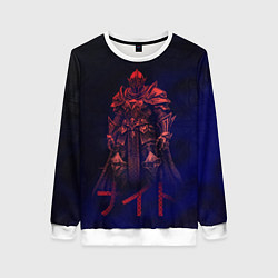 Свитшот женский Мифический воин в неоновом свете, цвет: 3D-белый