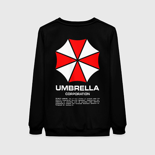 Женский свитшот Umbrella protokol - black / 3D-Черный – фото 2