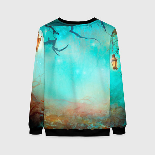 Женский свитшот Bones в стиле демона / 3D-Черный – фото 2