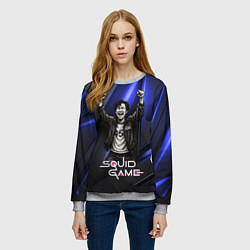 Свитшот женский Победа игрока 456 Игра в кальмара, цвет: 3D-меланж — фото 2