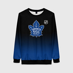 Свитшот женский Торонто Мейпл Лифс - градиент, цвет: 3D-черный