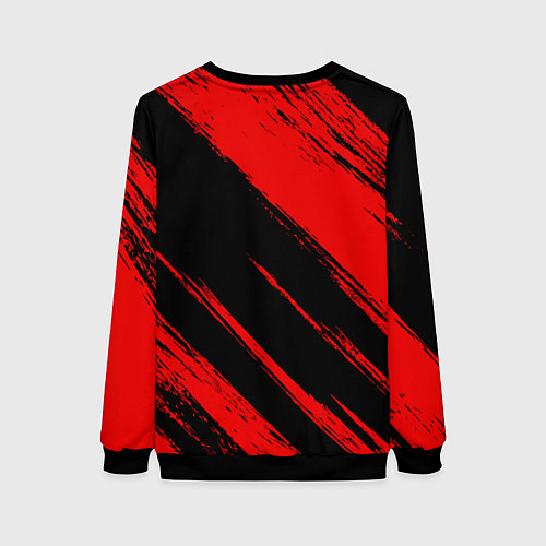Женский свитшот Торонто Рэпторс - красные потертости / 3D-Черный – фото 2