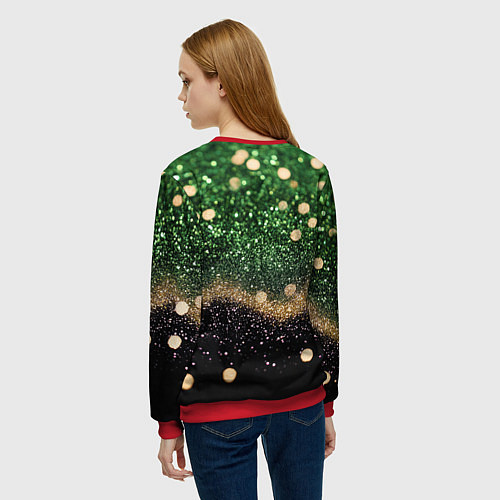 Женский свитшот Lana Del Rey играет на гитаре / 3D-Красный – фото 4