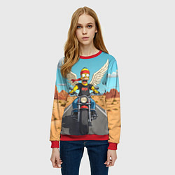 Свитшот женский Летящий в даль Гомер - Ария, цвет: 3D-красный — фото 2