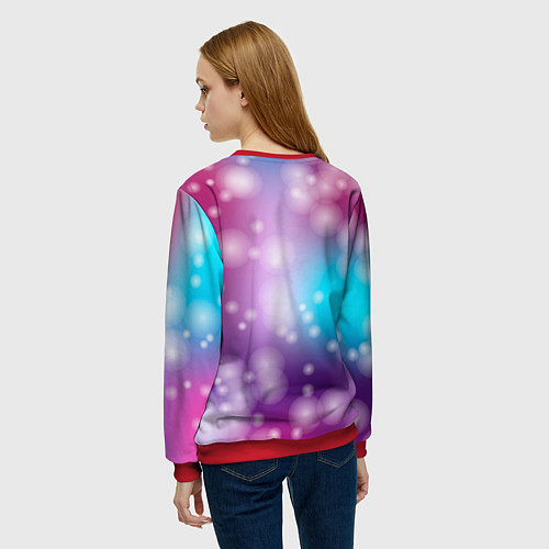 Женский свитшот Lana Del Rey закрыла глаза / 3D-Красный – фото 4