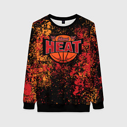 Свитшот женский Майами Хит - цветовой хаос, цвет: 3D-черный