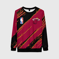 Свитшот женский Майами Хит - цвета команды, цвет: 3D-черный