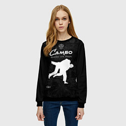Свитшот женский Самбо больше чем борьба, цвет: 3D-черный — фото 2