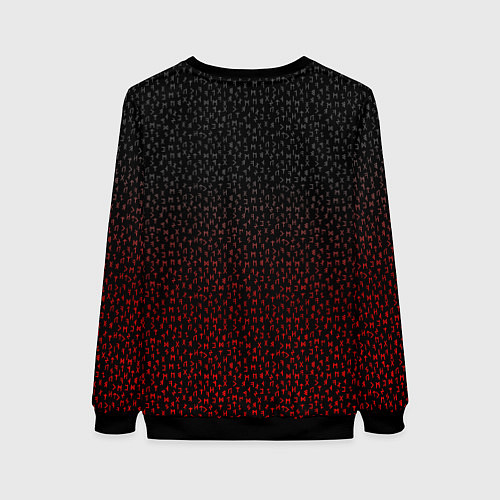 Женский свитшот Компас викингов вегвизир в рунах - символ удачи / 3D-Черный – фото 2