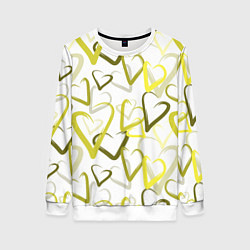 Женский свитшот Зеленые сердца