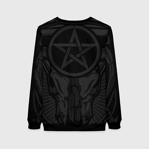 Женский свитшот Black Sabbath - goat skull / 3D-Черный – фото 2