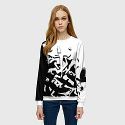 Свитшот женский Doom black crow logo, цвет: 3D-белый — фото 2
