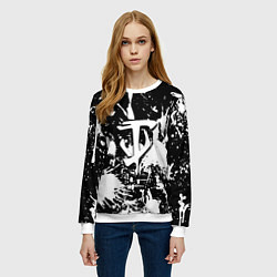 Свитшот женский Doom белые краски, цвет: 3D-белый — фото 2