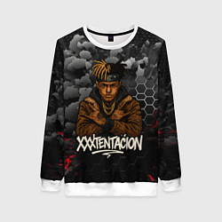 Свитшот женский XXXTentacion со скрещенными руками, цвет: 3D-белый