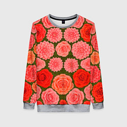 Женский свитшот Цветочная поляна паттерн