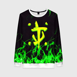 Свитшот женский Doom кислотное лого, цвет: 3D-белый