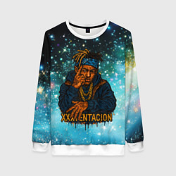 Свитшот женский XXXTentacion think about it, цвет: 3D-белый