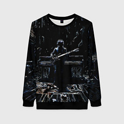 Женский свитшот Линейный силуэт музыканта