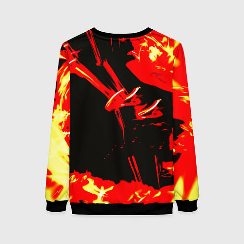 Женский свитшот Doom огненный / 3D-Черный – фото 2