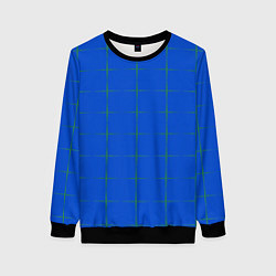 Свитшот женский Color blue stripes, цвет: 3D-черный