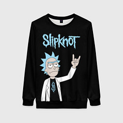 Свитшот женский Slipknot и Рик Санчес из Рик и Морти, цвет: 3D-черный