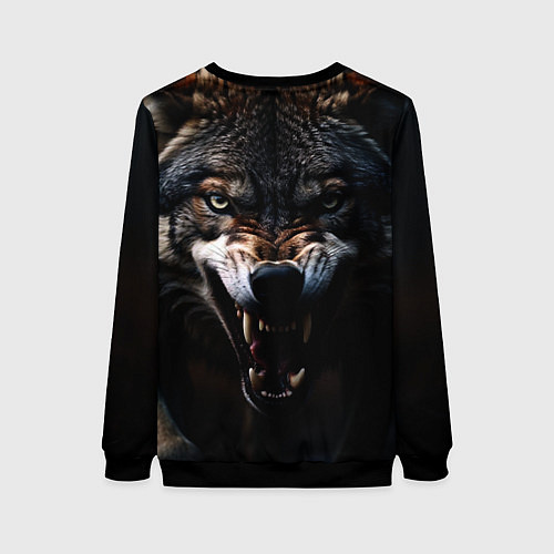 Женский свитшот Волчара / 3D-Черный – фото 2
