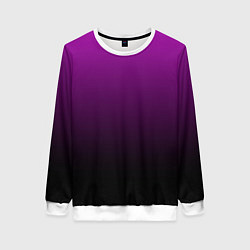 Свитшот женский Purple gradient, цвет: 3D-белый