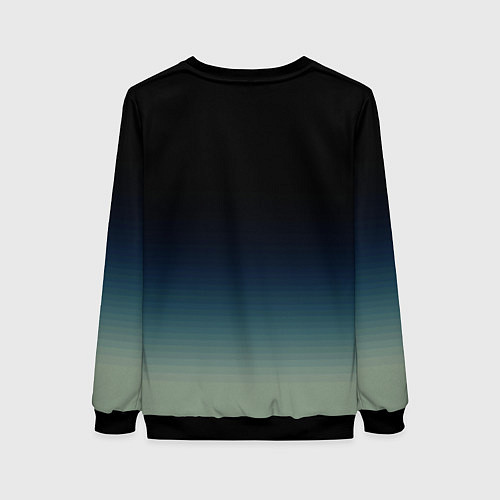 Женский свитшот Бурый в гневе - градиент / 3D-Черный – фото 2