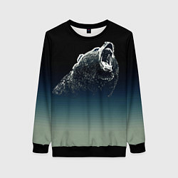 Женский свитшот Бурый в гневе - градиент