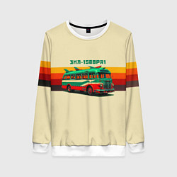 Женский свитшот Ретро автобус ЗИЛ поп-арт