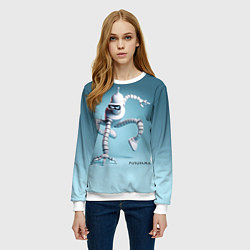 Свитшот женский Spider Bender - meme, цвет: 3D-белый — фото 2