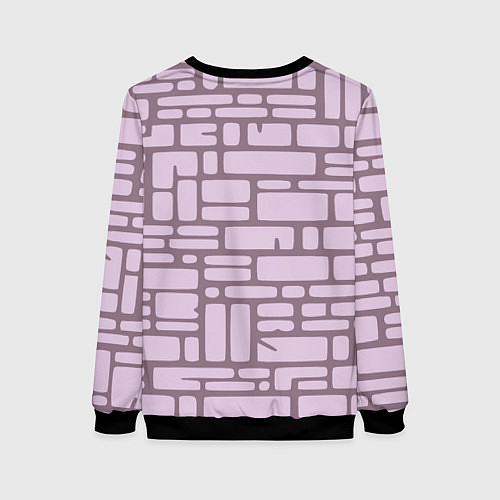 Женский свитшот Кирпичная кладка / 3D-Черный – фото 2