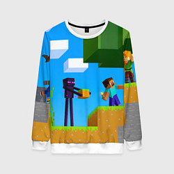 Женский свитшот Эндермен помогает героям