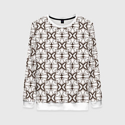 Свитшот женский Абстрактные бабочки, цвет: 3D-белый