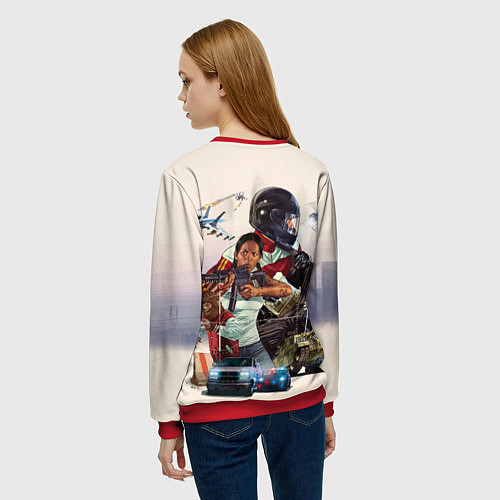 Женский свитшот GTA Online / 3D-Красный – фото 4