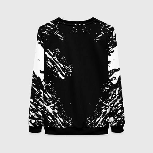 Женский свитшот Inter белые штрихи красок / 3D-Черный – фото 2